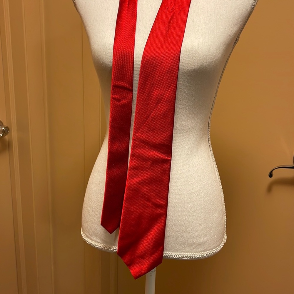 Paul Frederick red silk tie